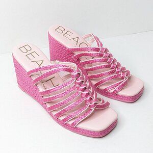 Coconuts by Matisse Laney Wedge Sandals, Pink, Women's 10